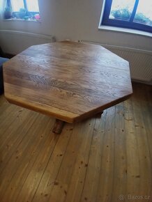 Dubový masivní jídelní stůl - 2