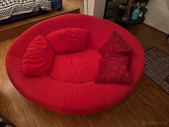 Designová UFO červená sedačka/pohovka. 170/200 - 2