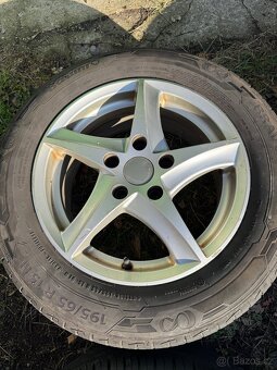 15“ Alu kola 5x112 zánovním pneu 195/65 r15 - 2