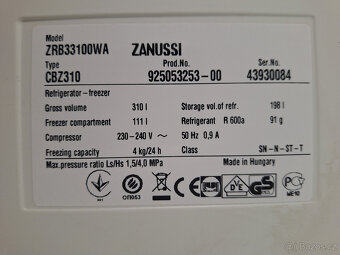 Kombinovaná chladnička ZANUSSI ZRB33100WA - 2