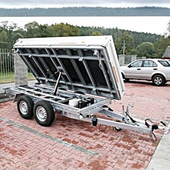 3-stranná hydraulická sklopka 2700Kg, 3,30mx1,76,ALU bočnice - 2