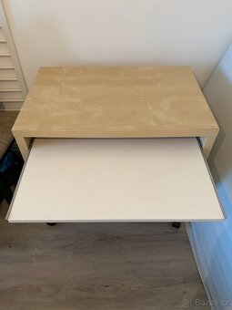 Pracovní psací pojízdný stůl s výsuvnou deskou - 2