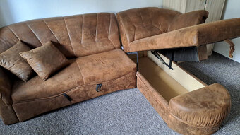 Rozkládací sedací souprava s otomanem - 2