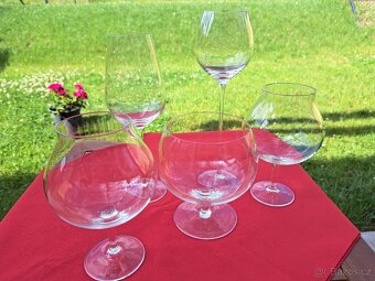 Sklenky, set 5 ks, ručně foukané - 2