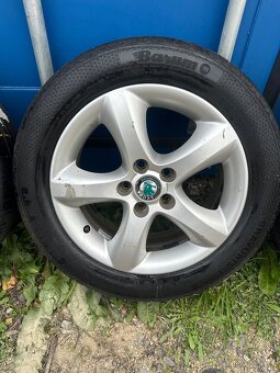 Alu kola Škoda 5x100 r15 + letní pneu - 2