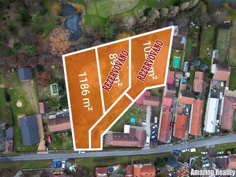 Prodej pozemku pro výstavbu RD, 1.186 m2, v obci Tismice, ok - 2