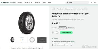 Originální zimní sada kol Škoda Fabia 4. Hadar 15" - 2