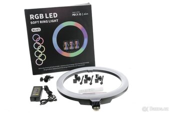 Profesionální RGB LED kruhové světlo 45 cm se stativem - 2