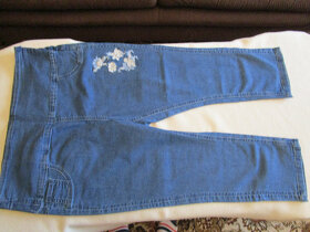 Téměř nové, riflové elastické tříčtvrťáky, vel. 46/48 - 2