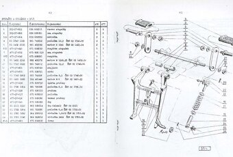 Komponenty stojanu Čz 125 175 250 477 476 481 482 472 trail - 2