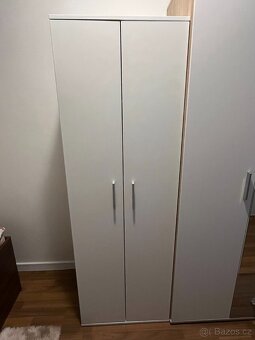 Šatní skříň 176x60, 2 dveře, bílá - 2