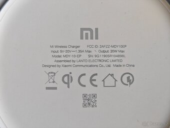 Xiaomi Mi Wireless Fast Charger 20W + adaptér. - 2