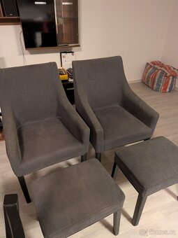 Židle s podnožkou SAKARIAS - 2