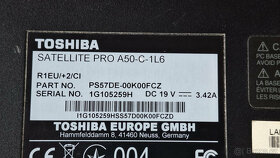 notebook Toshiba SATELLITE PRO A50-C-1L6 - 2
