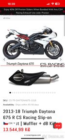 Triumph 675 CS Racing USA výfuk - 2
