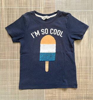 Tricko s flitrovym obrazkem zn.H&M - vel.110/116 - 2