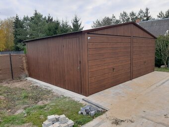 Plechová garáž 6x5m - 2