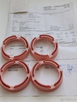 4ks vymezovacích kroužků na kola 72,6/57,1 Nové s fakturou - 2
