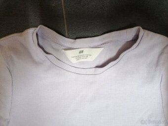 dívčí cropp top sv. fialový H&M 134/140 TOP - 2