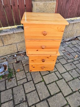 Noční Stolek drevo Masiv borovice 38x39 výška 42cm - 2