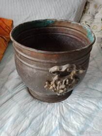 Stará měděná jardiniéra - 2