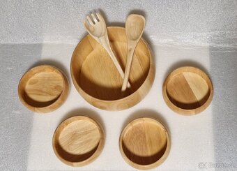 Sada dřevěných salátových misek 7ks - 2