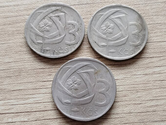 3x 3kčs Československo - 2