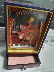 Prodám  šperk Pierrot hrací skříňka klaun. - 2