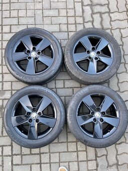 ORIGINÁL Alu Škoda ILIAS R16, 5x112 - TOP STAV, LETNÍ - 2