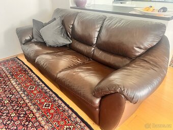 Pohodlná koženková pohovka Italsofa (Natuzzi) – Praha - 2