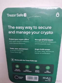 Trezor Safe 3, penezenka, nova, nerozbalena - 2
