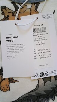 Merino triko name it vel 86,92,98,104,110 - 2
