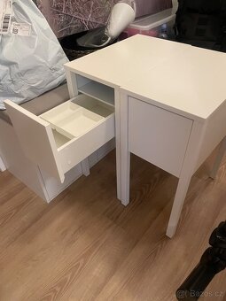 Noční stolík 2x Ikea bílé - 2
