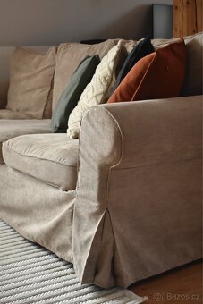 IKEA pohovka EKTORP s lenoškou | Béžová | 3 místná - 2