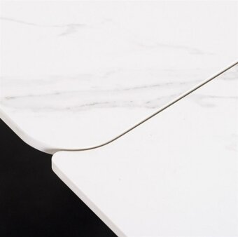 Bílý rozkládací stůl 120-180x80 cm s keramickou deskou HT-45 - 2