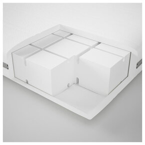 Ikea Brimnes postel bílá  rošty matrace čelo - 2