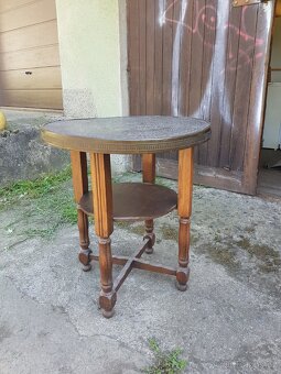 Starý kulatý antický orientalní stůl - 2
