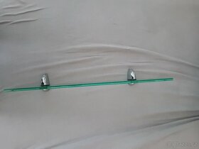 2x malá a 2x velká skleněná polička - 2