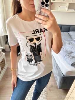 KARL LAGERFELD BÍLÉ TRIČKO 4 - 2