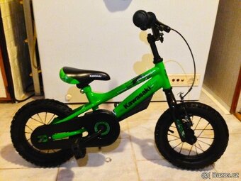 Prodám dětské kolo KAWASAKI 12, PĚKNÝ STAV+kolečka - 2