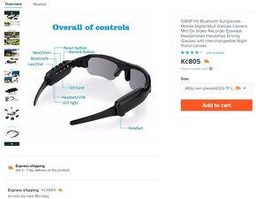 SLUNEČNÍ BRÝLE ČERNÉ SPORTOVNÍ S MP3 PŘEHRÁVAČEM - 2