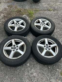 Alu kola Borbet R16 5x112 VW,Škoda + zimní pneu 215/60/16 - 2