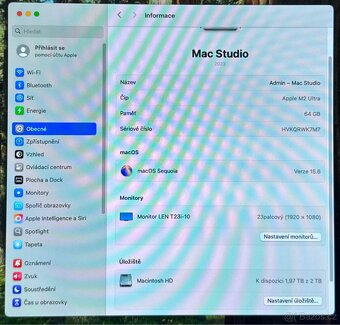 Apple Mac Studio M2 Ultra 24‑CPU, 60‑GPU, 2TB - CZ - 2
