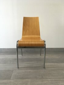 Dýhovaná židle - dřevěný sedák - 2