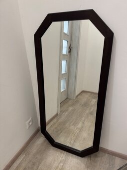 Zrcadlo 120x60, dřevěný rám - 2