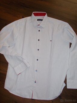 NÁDHERNÁ PÁNSKÁ ZNAČKOVÁ KOŠILE TOMMY HILFIGER V. L NOVÁ - 2