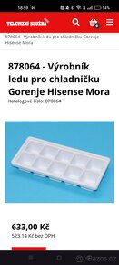 Výrobník ledu pro ledničku Gorenje, Hisense, Mora - 2