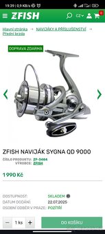 Rybářský prut + naviják Zfish Sygna QD 9000 - 2