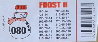 Sněhové řetězy Frost II velikost 080 nové nepoužité - 2