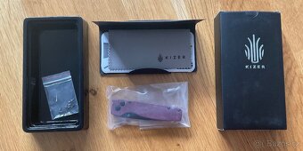 Nůž EDC KIZER Original Red Richlite (60g) - nepoužitý - 2